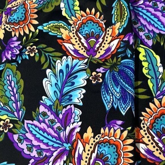 Swim Solutions Tankini Top Swimsuit size 8 Boho Paisley V Neck Underwire NEW - Picture 6 of 16